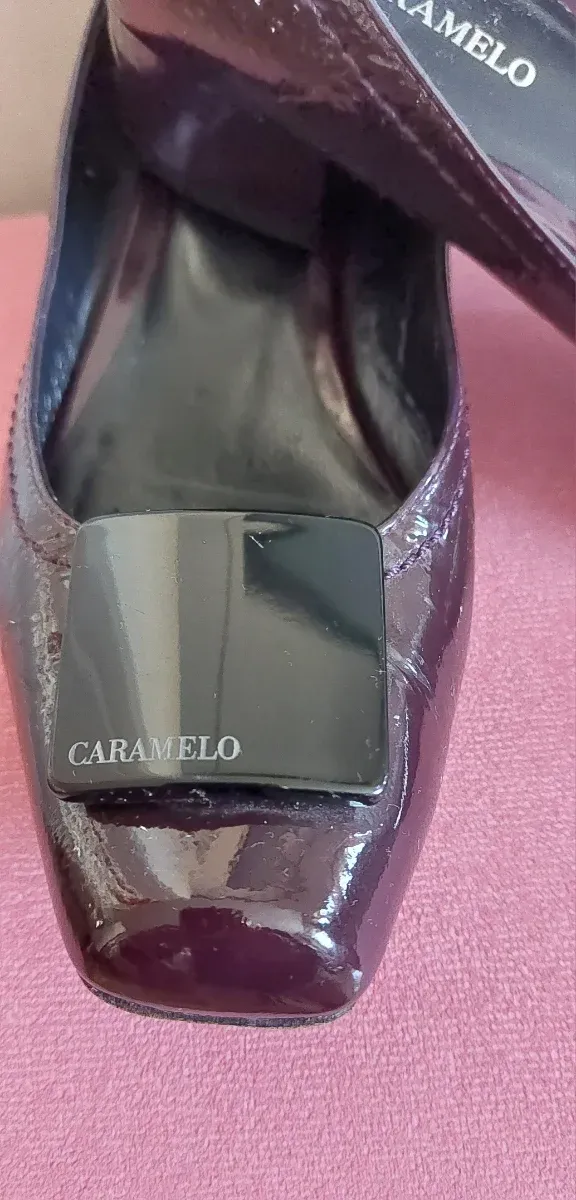 Zapatos Caramelo Negros/Marrones Charol