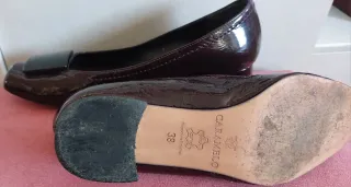 Zapatos Caramelo Negros/Marrones Charol