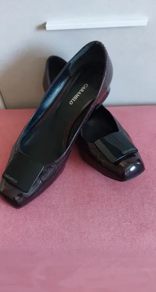 Zapatos Caramelo Negros/Marrones Charol