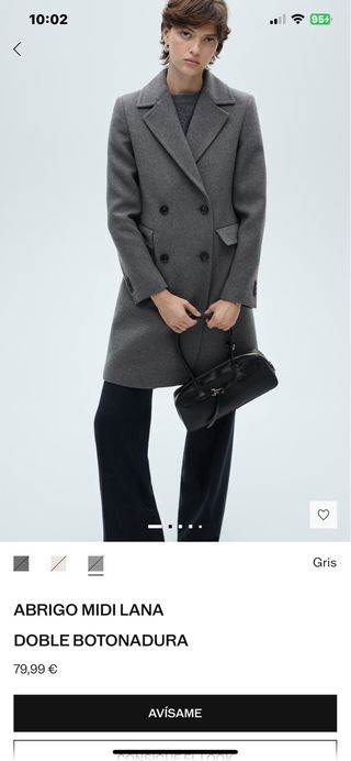 Abrigo lana gris MIDI