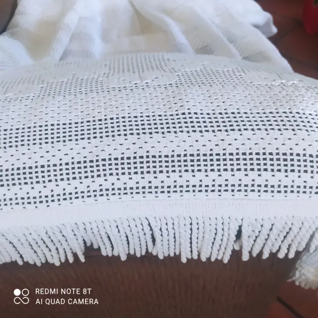 Colcha de Verano Blanca de hilo para cama de 135 c