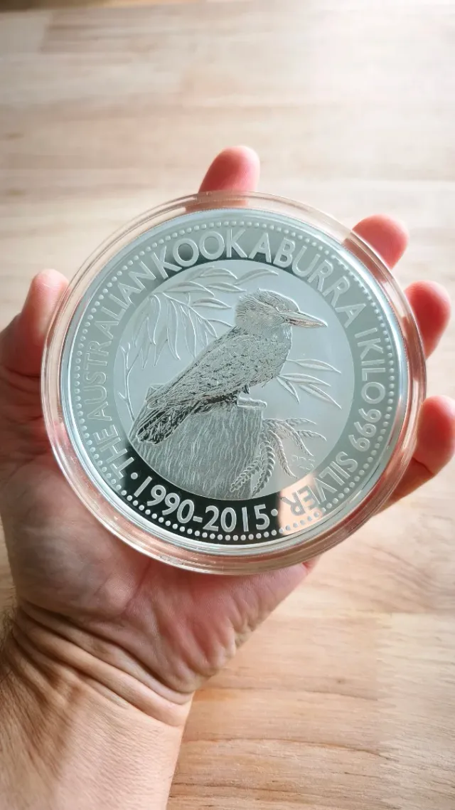 Moneda Plata 999 Kookaburra 1 Kilo 2015 A ESTRENAR