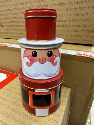 Set 3 Barattoli Natale Babbo Natale