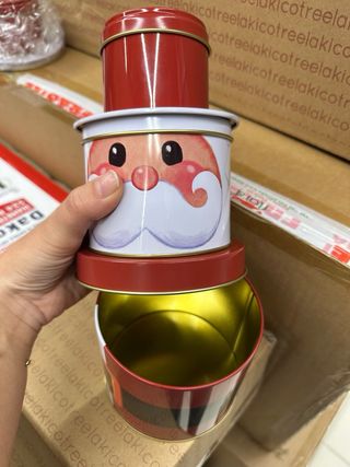 Set 3 Barattoli Natale Babbo Natale