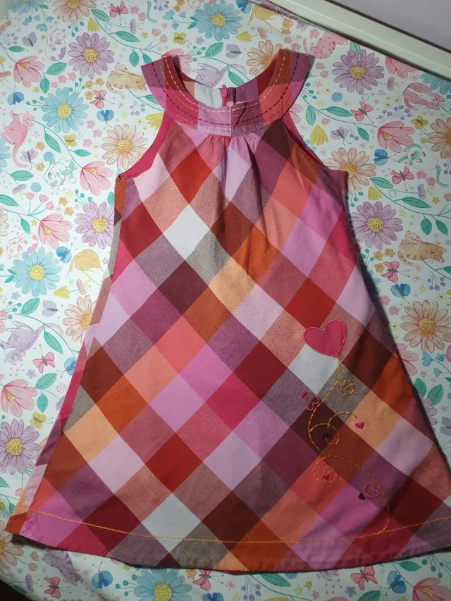 Vestido niña Orchestra cuadros rosa