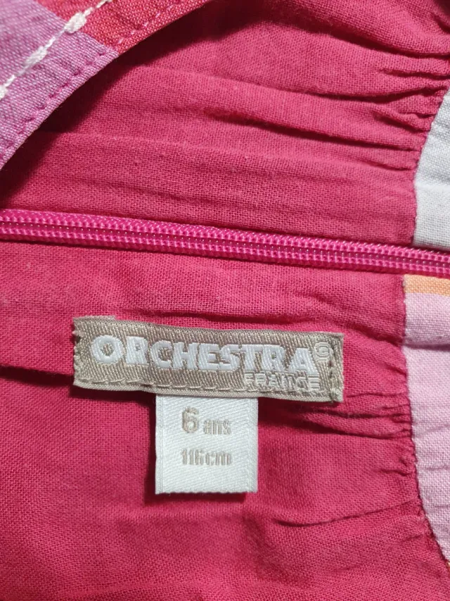 Vestido niña Orchestra cuadros rosa