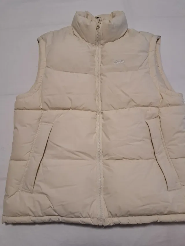 Chaleco de plumas hombre beige