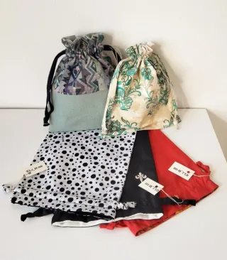 Pochette a sacchetto in tessuto