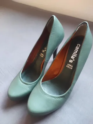 Zapatos de tacón Camila's color verde azulado