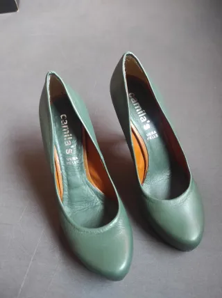 Zapatos de tacón Camila's color verde azulado