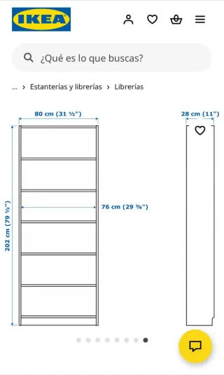 Estantería Billy Ikea Blanca 80x202x28