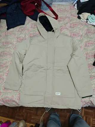 Chaqueta abrigo Hollister beige