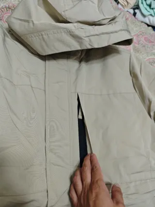 Chaqueta abrigo Hollister beige