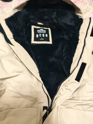 Chaqueta abrigo Hollister beige