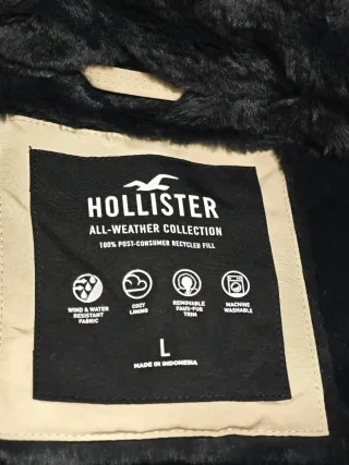 Chaqueta abrigo Hollister beige