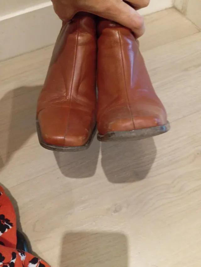 Botas de tacón marrones talla 38