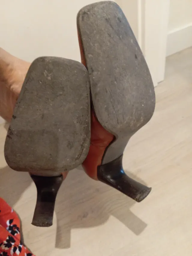 Botas de tacón marrones talla 38