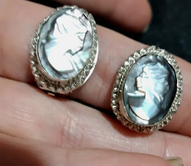 Orecchini cammeo argento