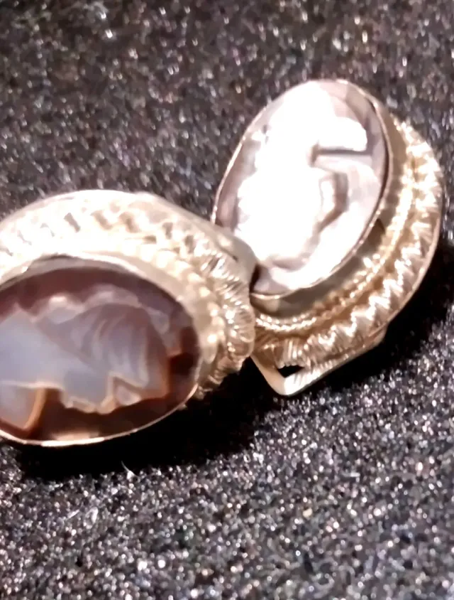 Orecchini cammeo argento