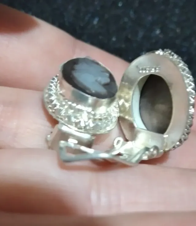 Orecchini cammeo argento