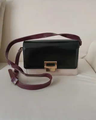 Borsa tracolla Parfois beige e nera