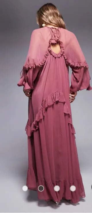 Vestido boho rosa talla única