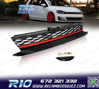 PARRILLA VOLKSWAGEN VW GOLF 7.5 17-20 LOOK R NEGRO ROJO