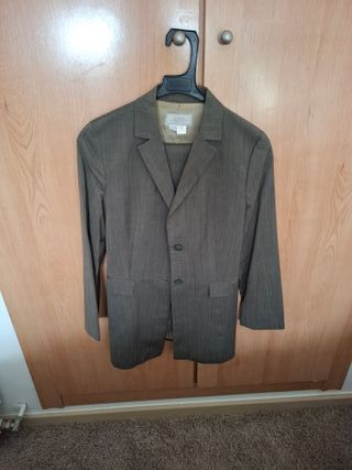 Traje de chaqueta Zara marrón
