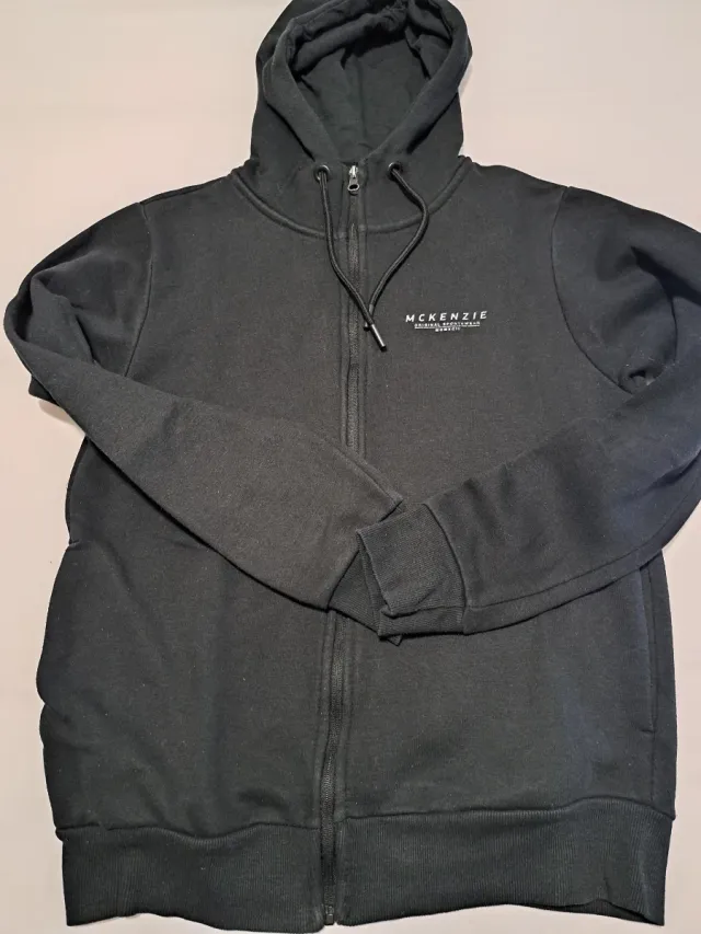 Sudadera McKenzie Hombre Negra Cremallera