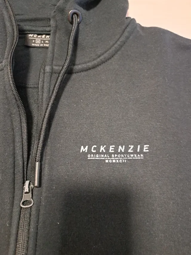 Sudadera McKenzie Hombre Negra Cremallera