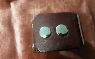 Bracciale polsino in cuoio marrone