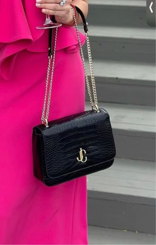 Bolso Jimmy Choo Negro Cocodrilo Nuevo