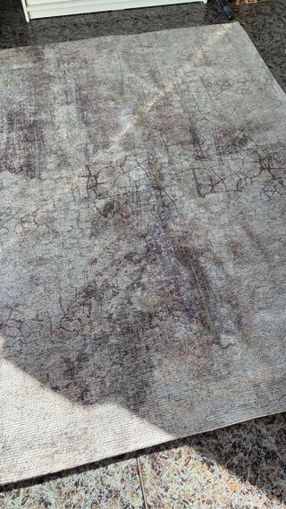 Tappeto in cotone beige e marrone