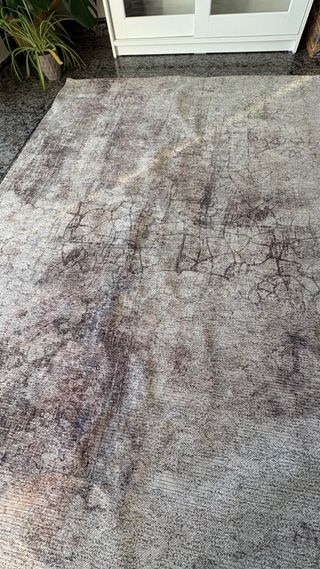 Tappeto in cotone beige e marrone