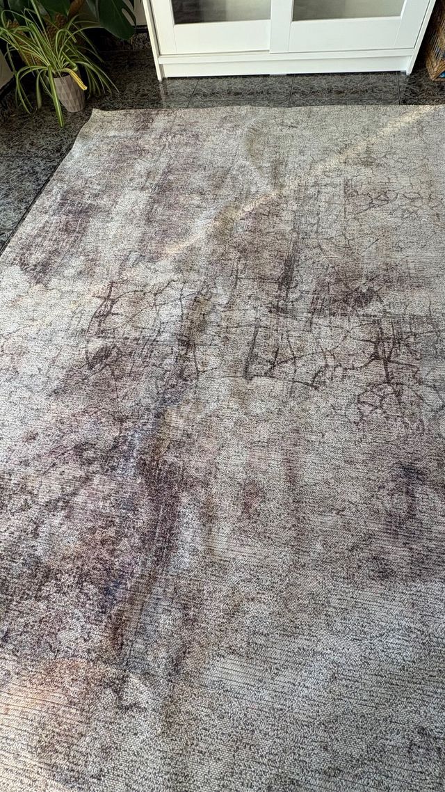 Tapete de Algodão Bege e Marrom