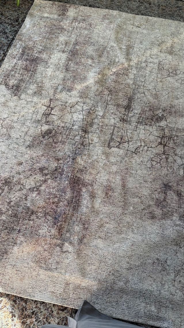 Tapete de Algodão Bege e Marrom