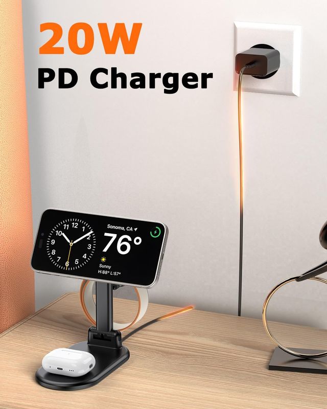 Caricatore Wireless 3-in-1 15W Iphone da 12 a 17