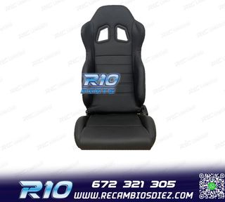 ASIENTO BAQUET UNIVERSAL LOOK SPARCO CUERO NEGRO