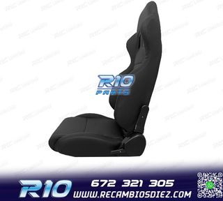 ASIENTO BAQUET UNIVERSAL LOOK SPARCO CUERO NEGRO