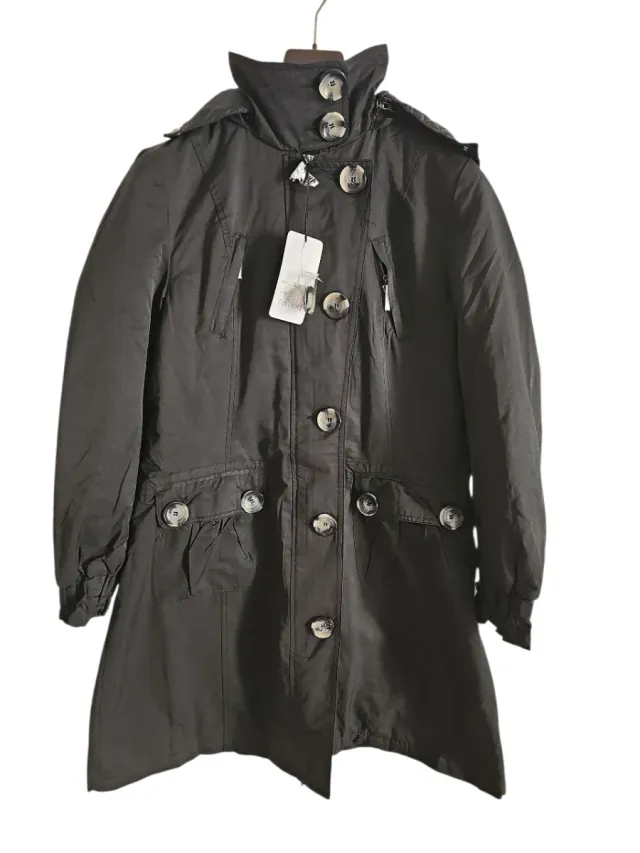 Cappotto Popoli Nero Taglia Unica Nuovo