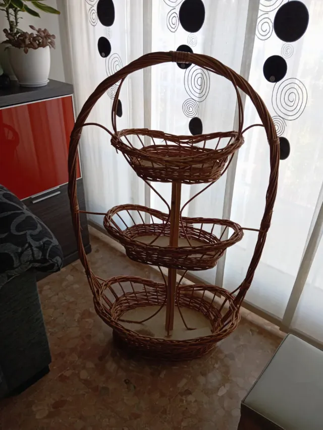 Cesta Mimbre 3 Niveles