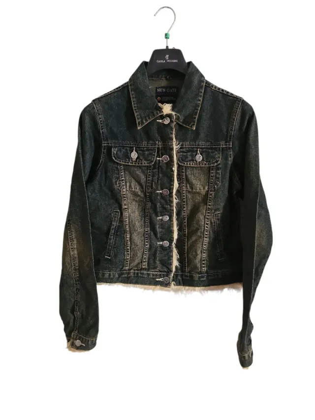 Giacca Jeans NEW GATE Foderata Pelliccia Vintage S
