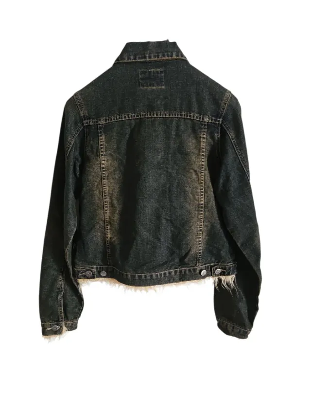 Giacca Jeans NEW GATE Foderata Pelliccia Vintage S