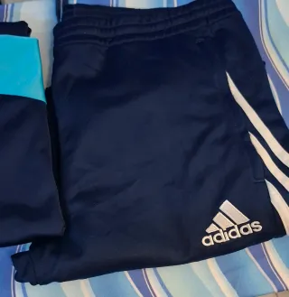 Conjunto Adidas Talla M Azul y Blanco