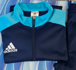 Conjunto Adidas Talla M Azul y Blanco
