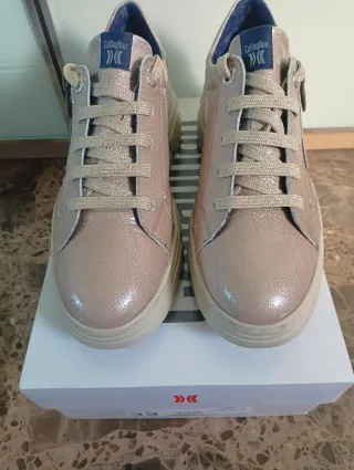 Zapatillas Callaghan Mujer Beige/Oro