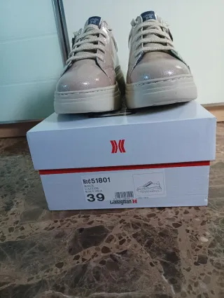 Zapatillas Callaghan Mujer Beige/Oro