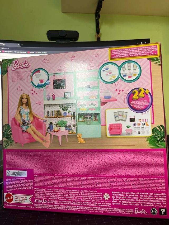Barbie Cozy Cafe con Muñeca y Accesorios