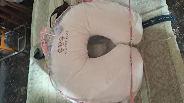 Cuscino allattamento a righe