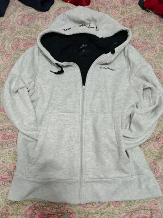 Sudadera Hollister borreguito gris con capucha